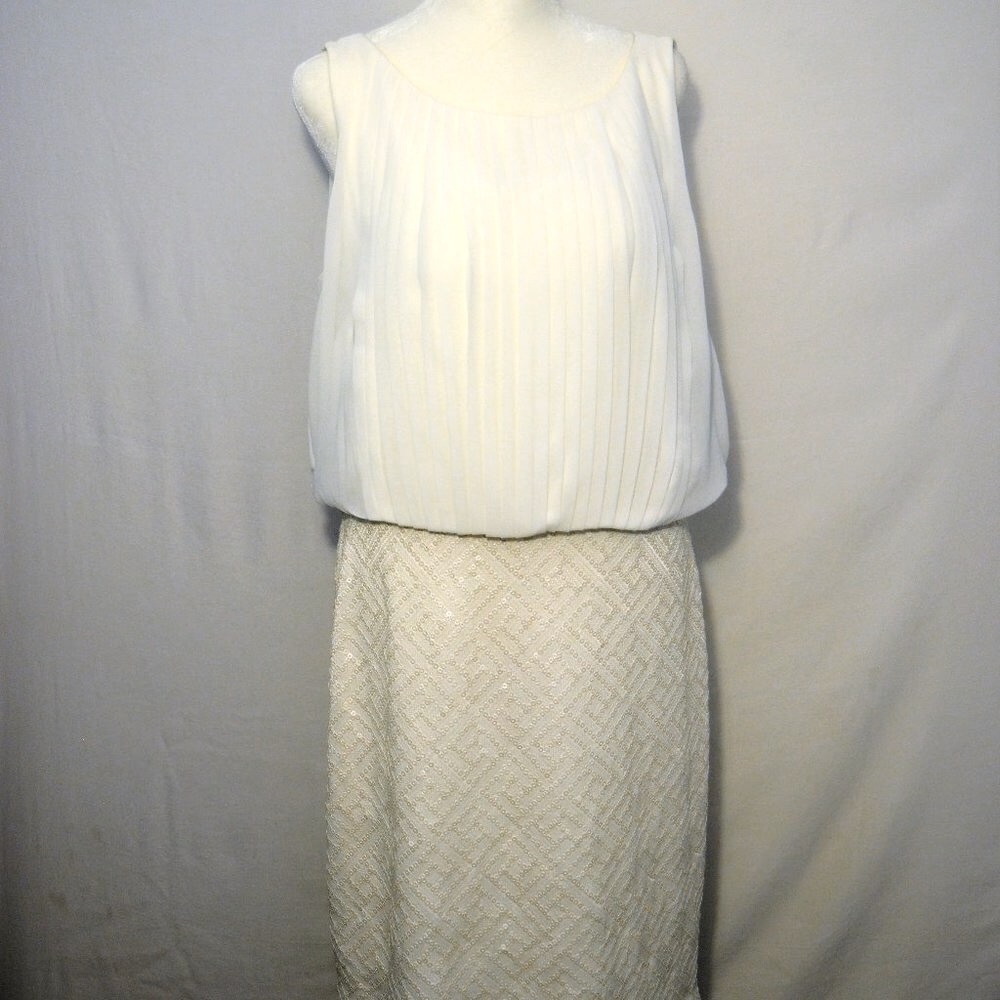 Vince Camuto Elegant Cream Dress SZ 10
